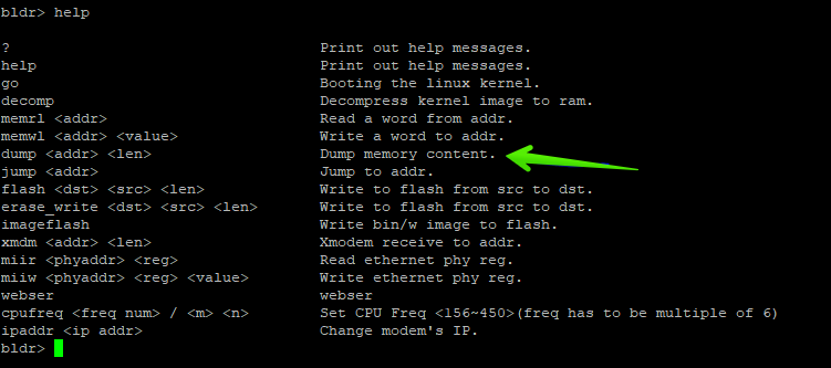 Bootloader Memory Dump