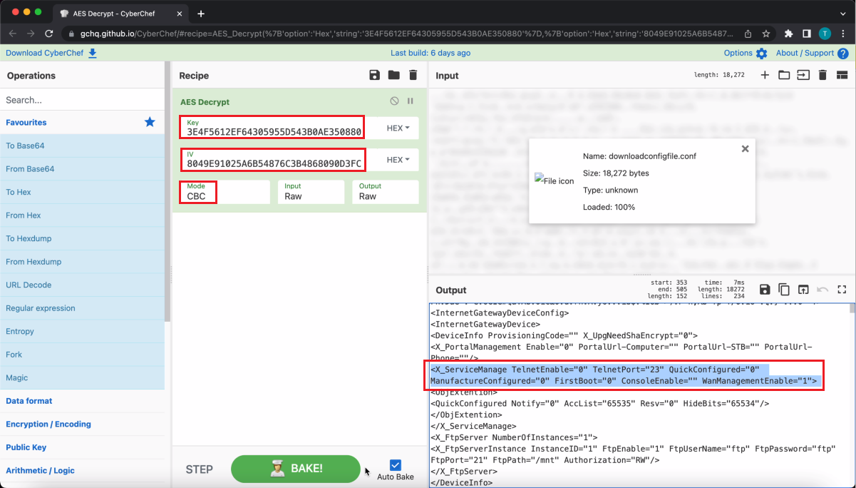 CyberChef Decryption