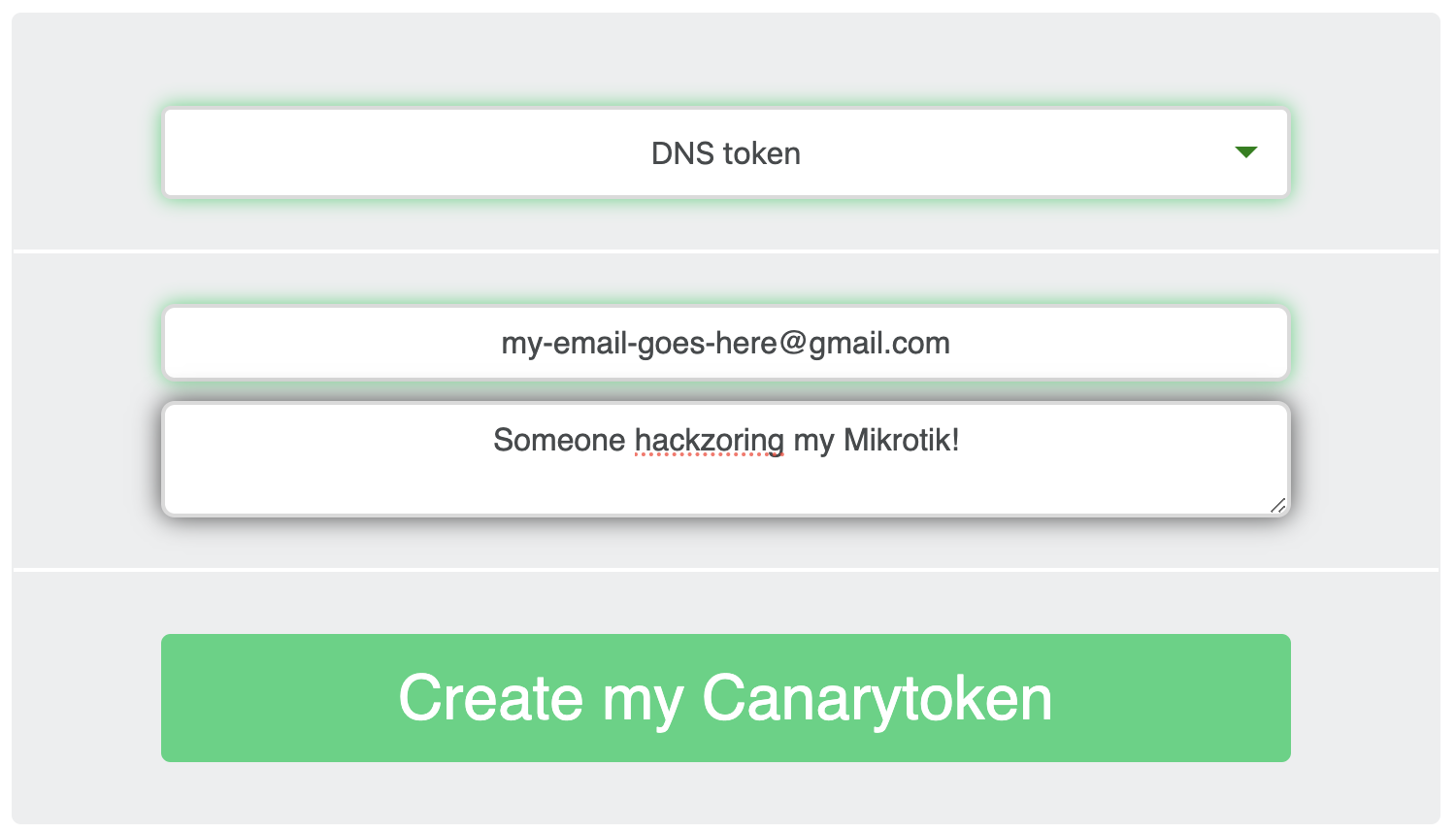 DNS Canarytoken